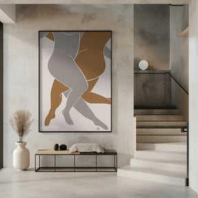 Lovers Beige Poster