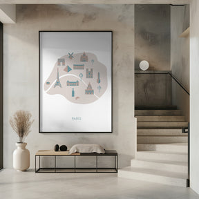 Paris Map Poster