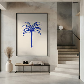 Blue Palm Poster