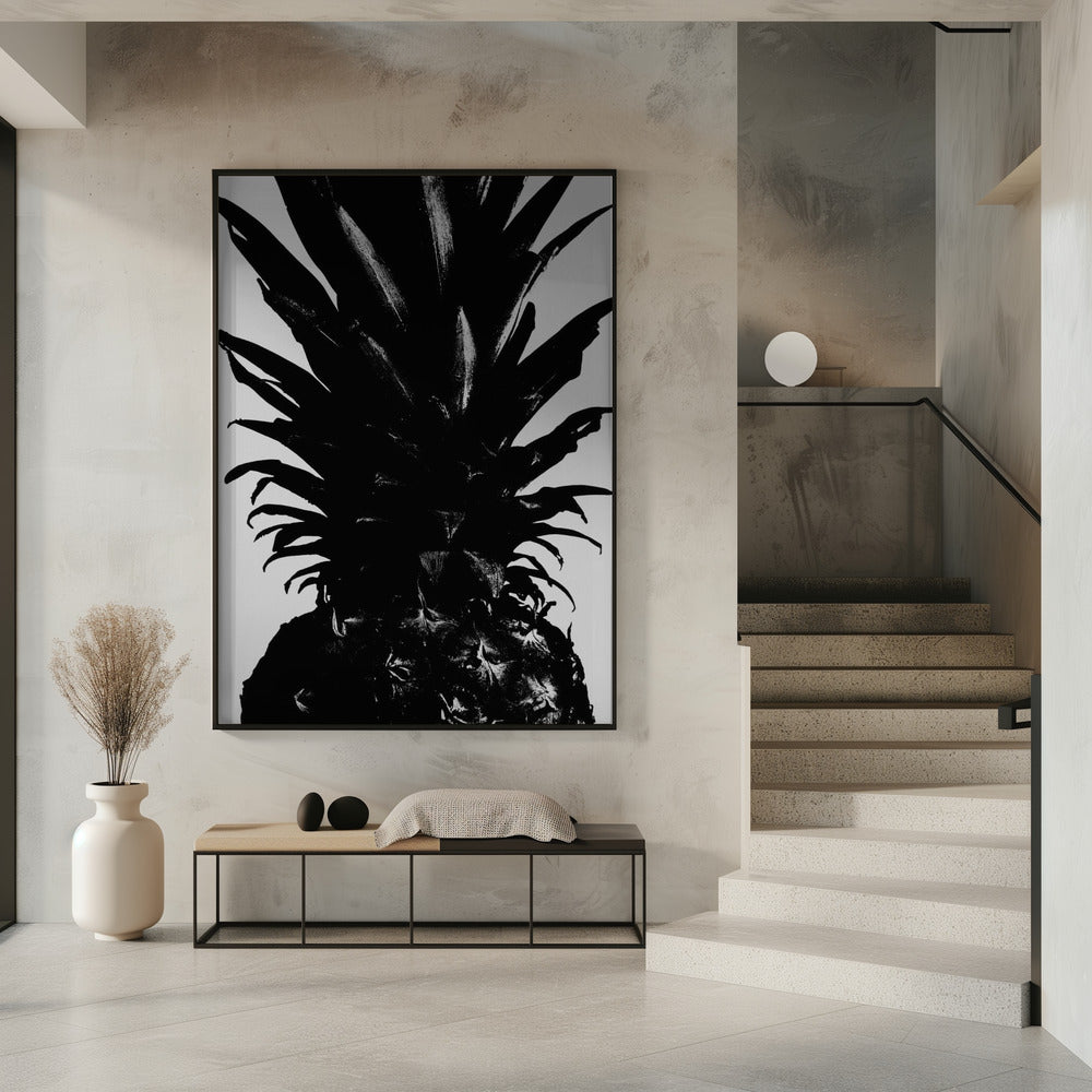 Pineapple bw Poster