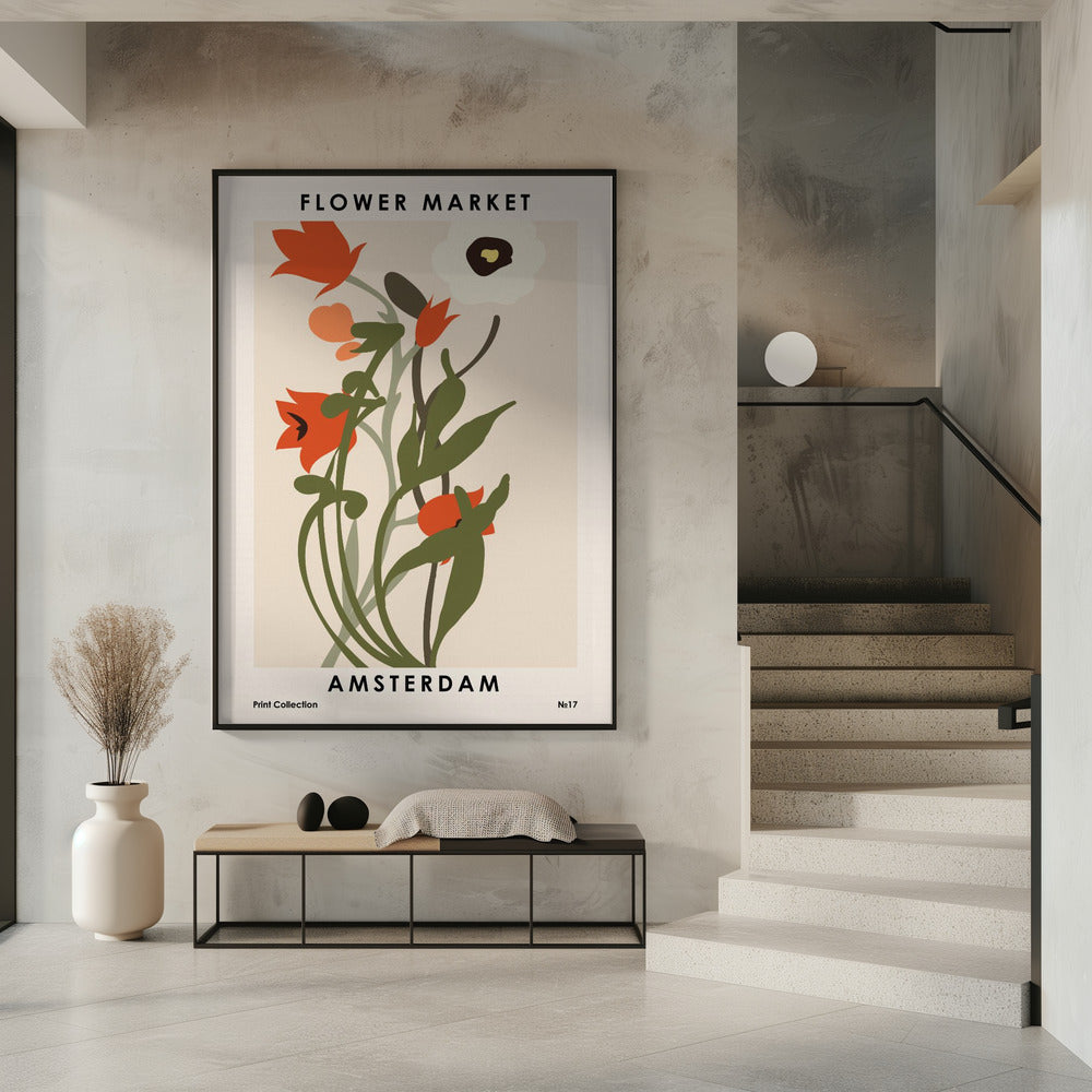 Flower Market Amsterdam Poster