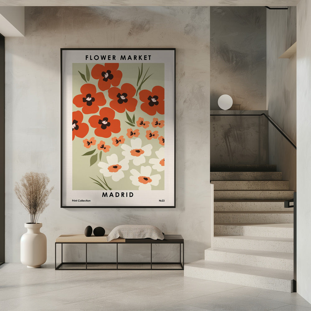 Flower Market Madrid Poster