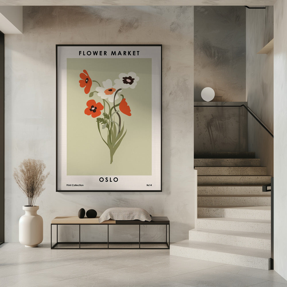 Flower Market Oslo Poster