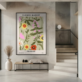 Flower Market Prague Poster