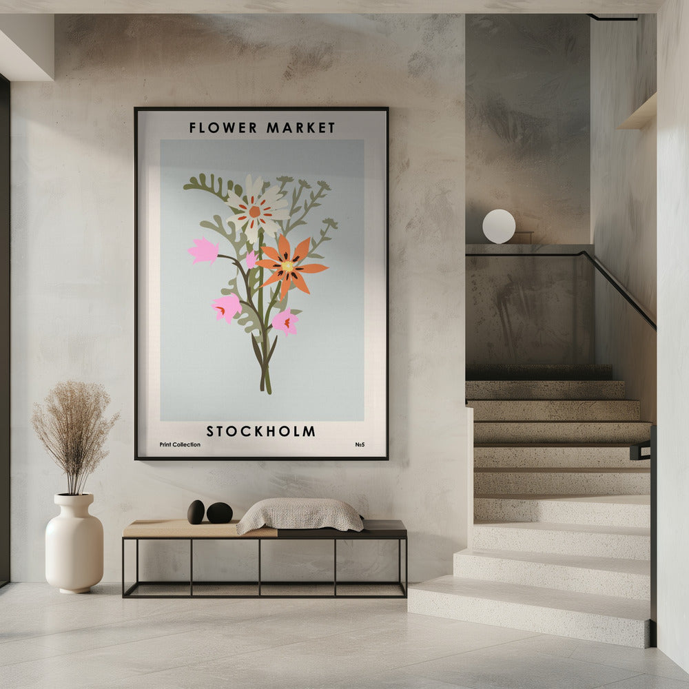 Flower Market Stockholm Poster