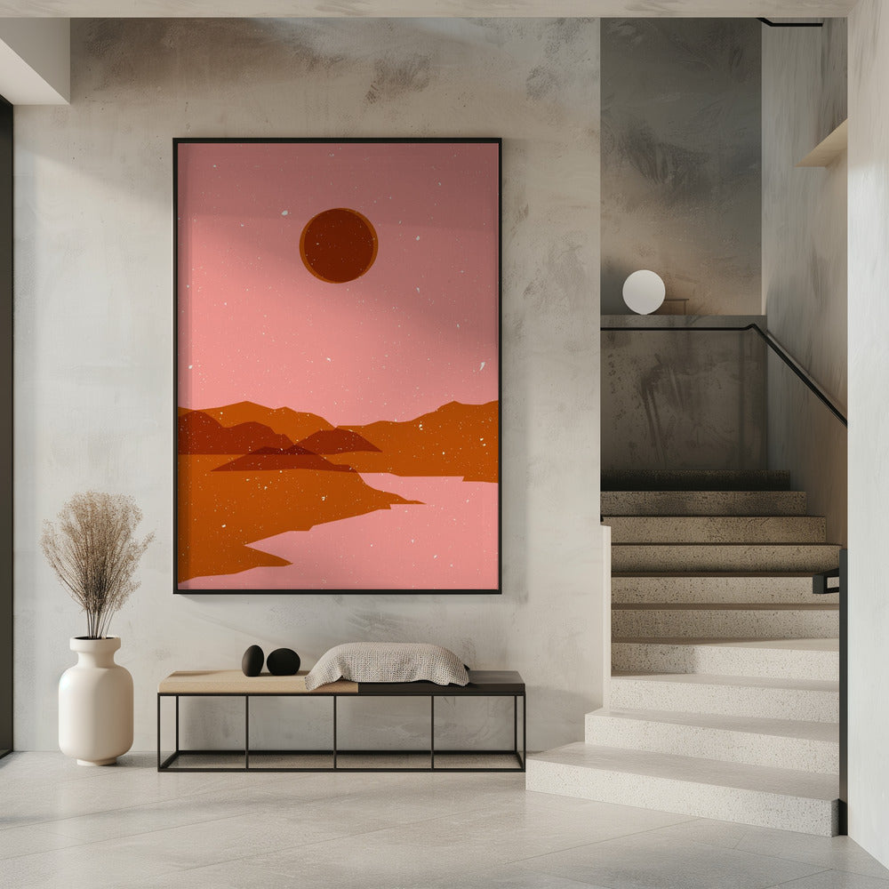 Moon  landscape Poster