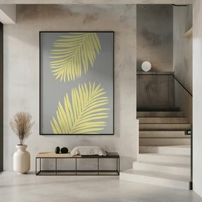 PALM LEAF 01 YELLOW Poster