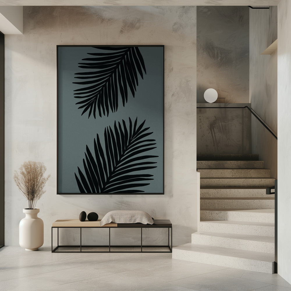 Palm Leaf Gray with tint of green 03 Poster