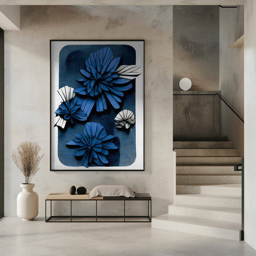 Blue Blossoms Poster