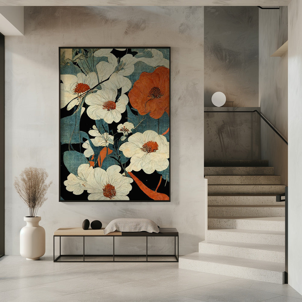 Asian Flowers Poster