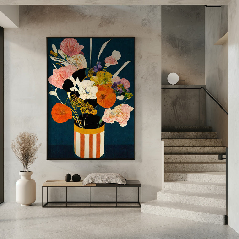 Flowers At Night Poster