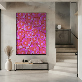 Cute Pink Blossom Pattern Poster