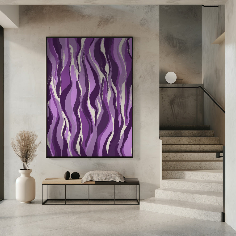 Purple Tiger Pattern Poster