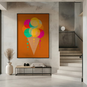 Neon Ice Cream Poster