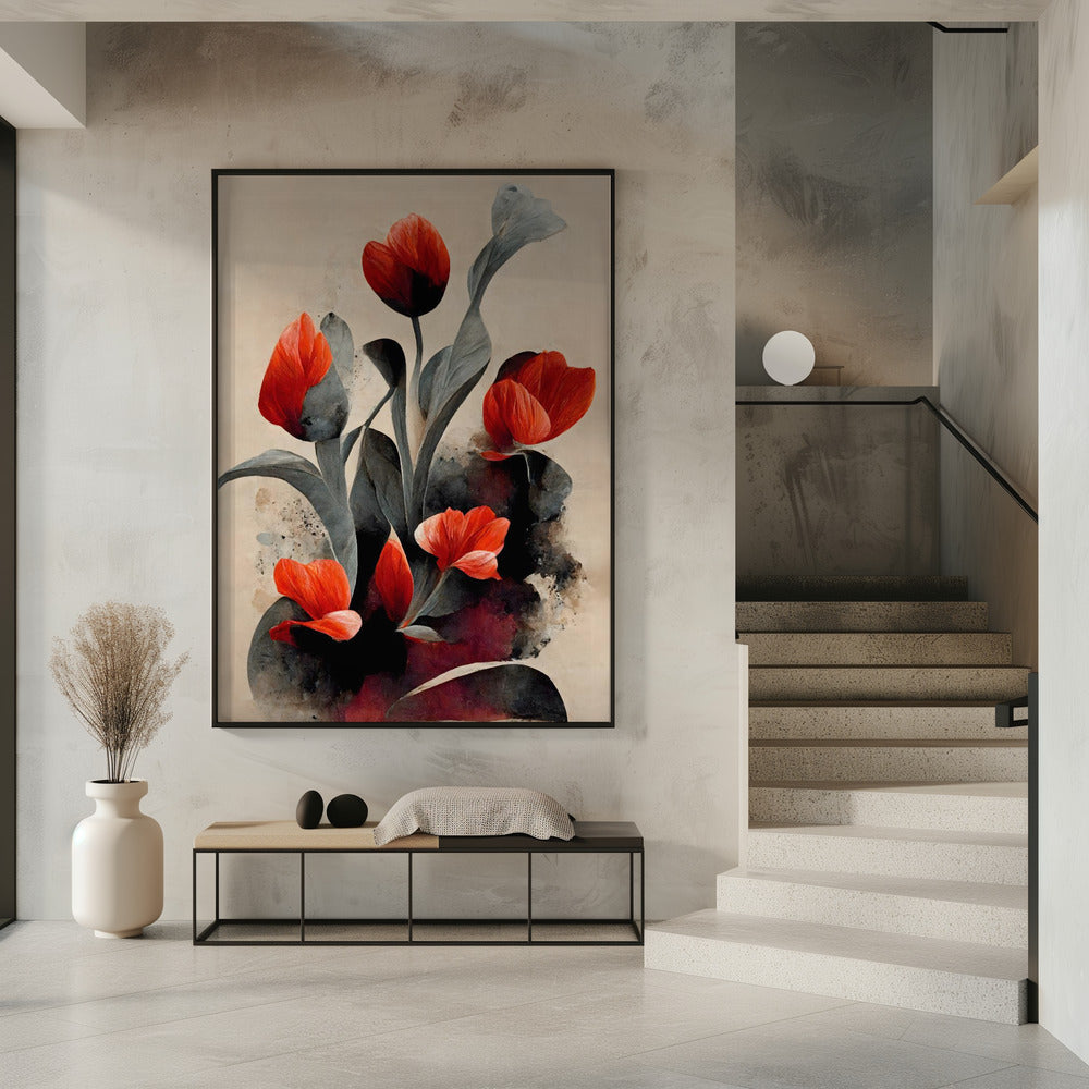 Red Tulips Poster