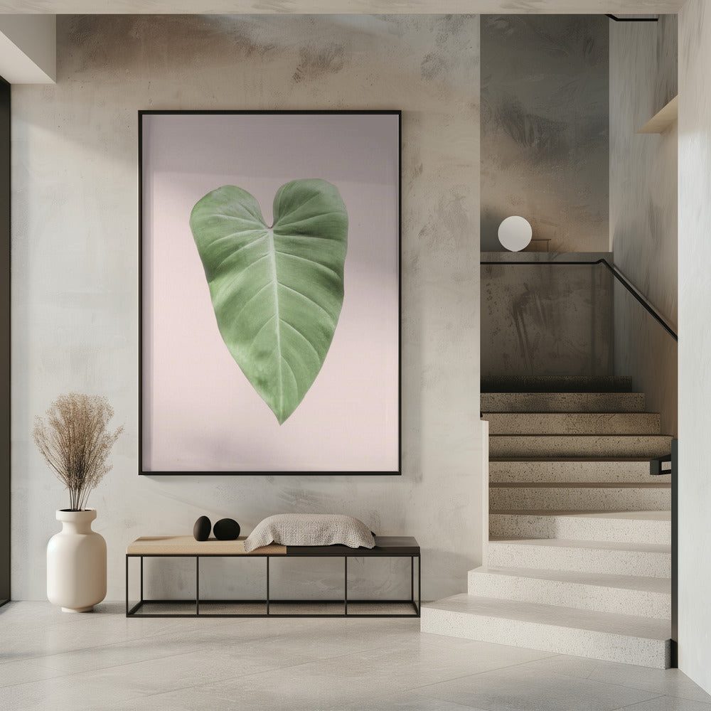 Tropical Leaf Blush Poster