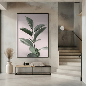 Foliage on Pink Poster