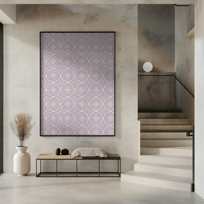 Geometric Purple Tile Pattern Poster