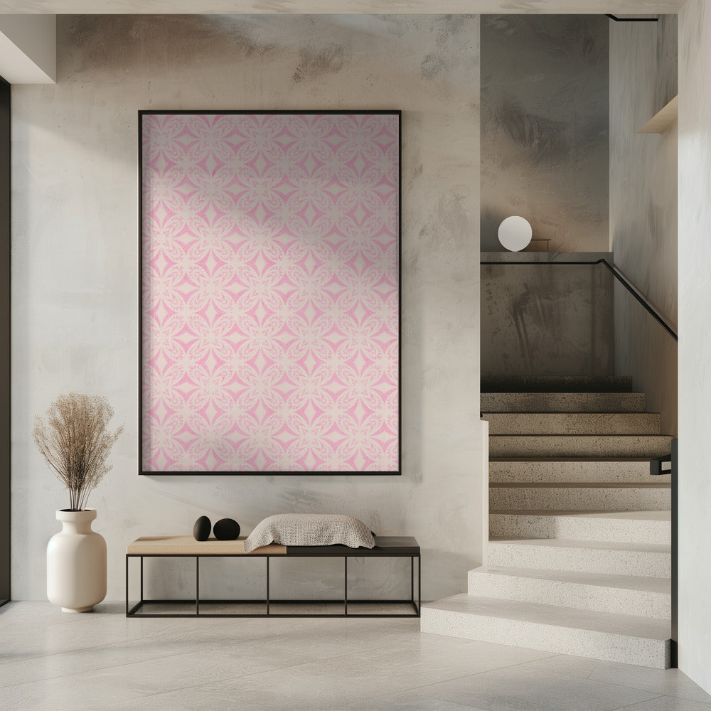 Light Pink Tile Pattern Poster