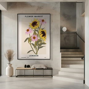 Flower Market. London Poster