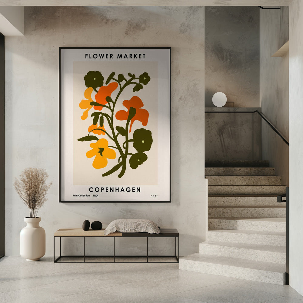 Flower Market. Copenhagen Poster