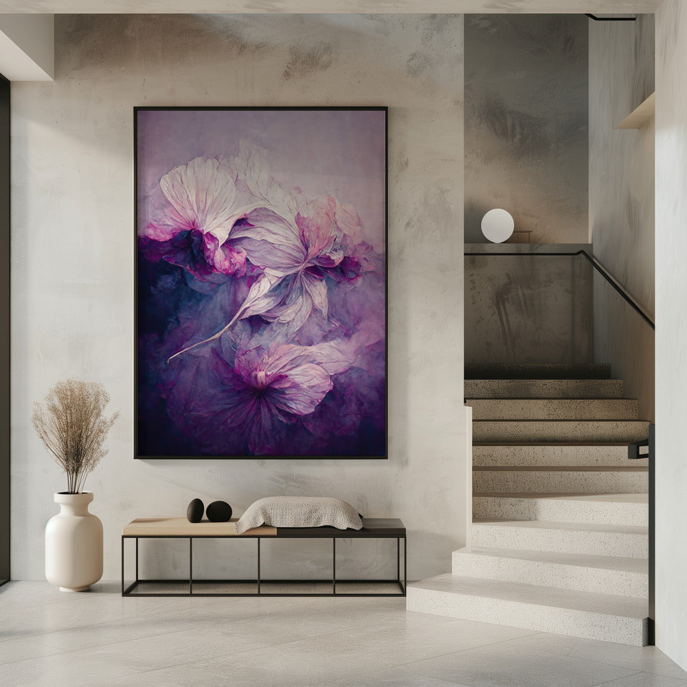 Purple Peony Poster