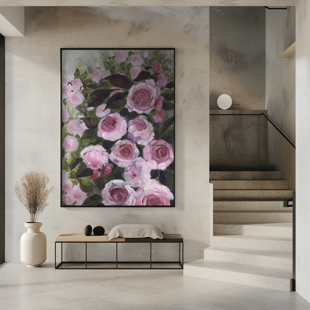 Aurorie painterly roses Poster