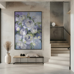 Sady painterly florals in violet Poster