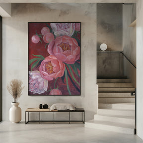 Nevaeh peonies Poster