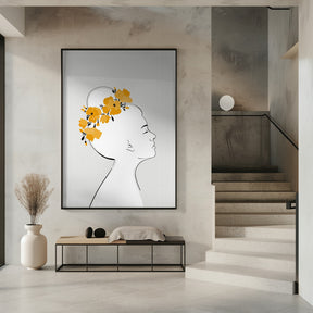 Floral Sanyu portrait Poster