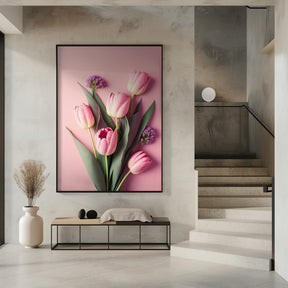 Pink Tulips Poster