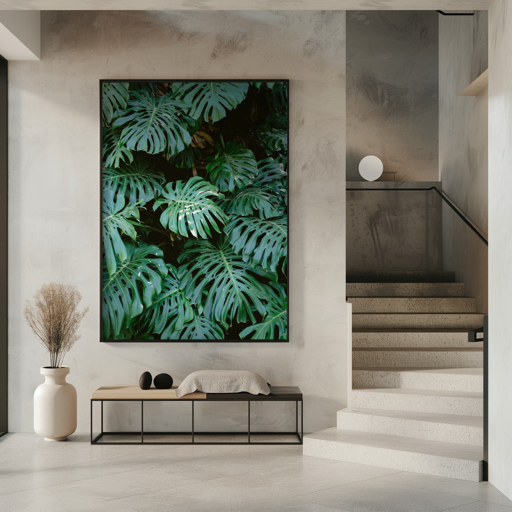 Monstera wall in Lisbon Poster