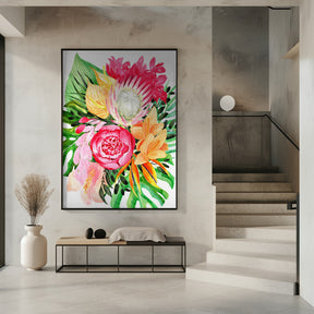 Celia tropical bouquet Poster