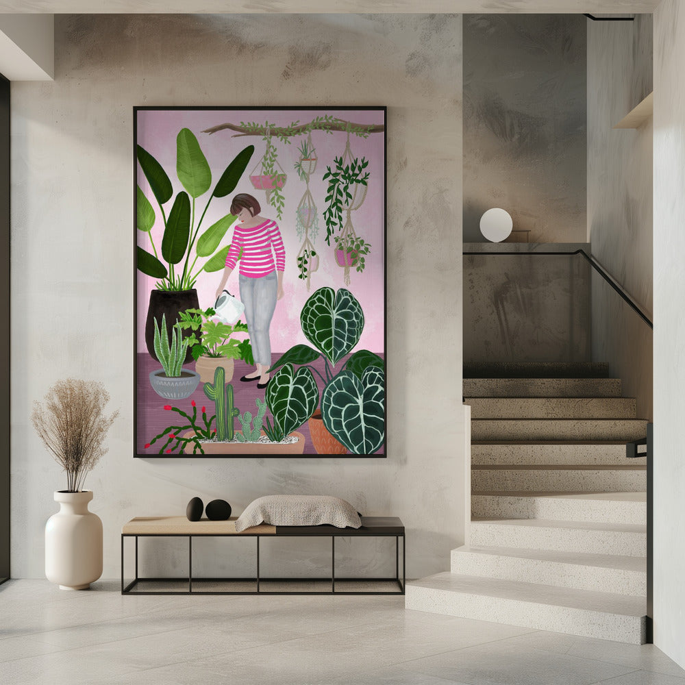 My home jungle in pink Poster