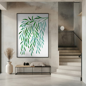 Cascading watercolor eucalyptus Poster