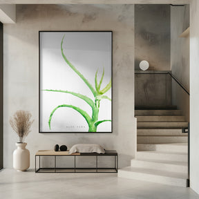 Watercolor aloe vera Poster