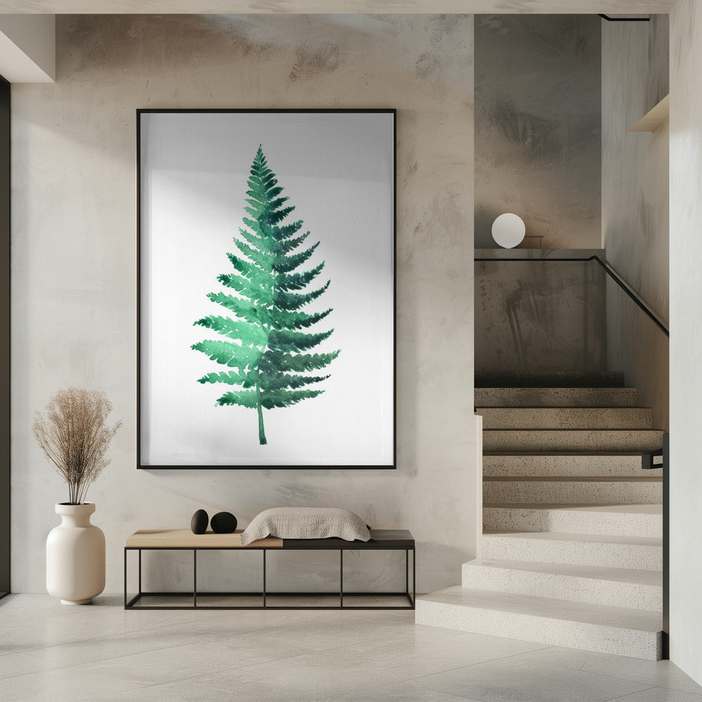 Watercolor fern Poster