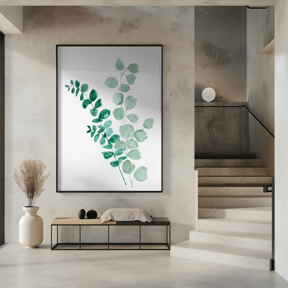 Two eucalyptus branches Poster