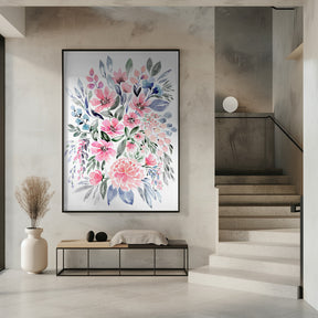 Clara watercolor bouquet Poster