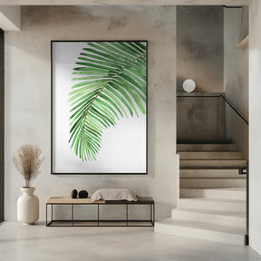 Palm leaf in loose watercolor Poster