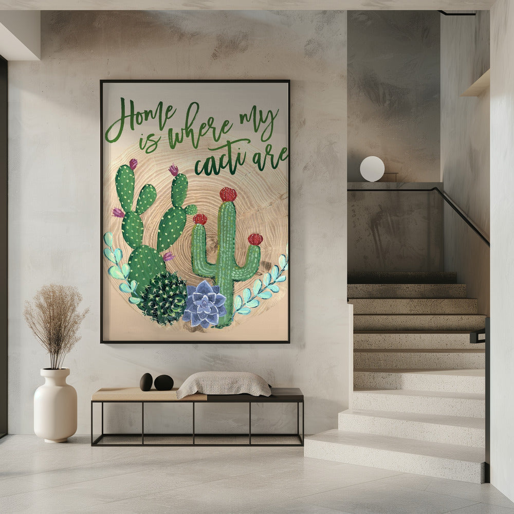 Home is where my cacti are Poster