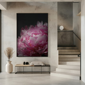 Moody pink peony I Poster