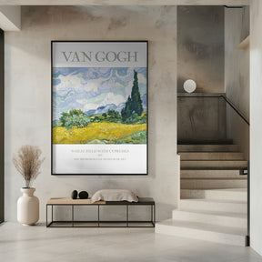 Wheat Field With Cypresses Poster