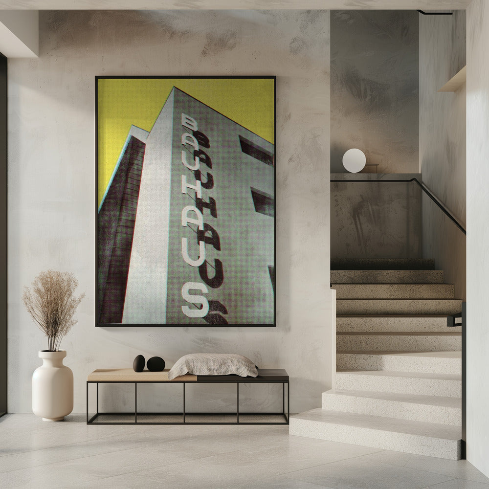 Bauhaus Dessau architecture in vintage magazine style Poster