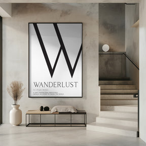 Wanderlust definition typography art Poster