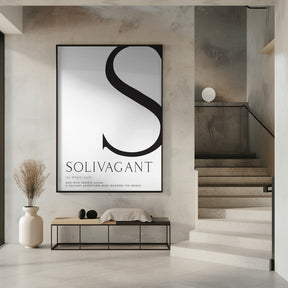 Solivagant definition typography art Poster