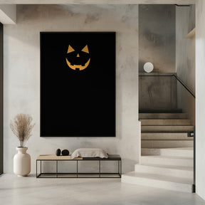 Minimal jack-o'-lantern Poster