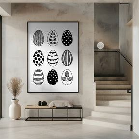 Scandi Easter eggs Poster