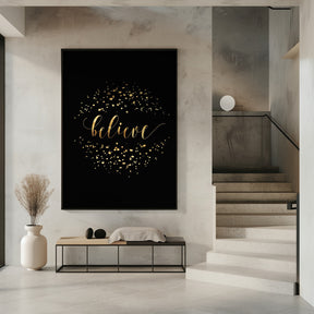 Believe in modern calligraphy Poster