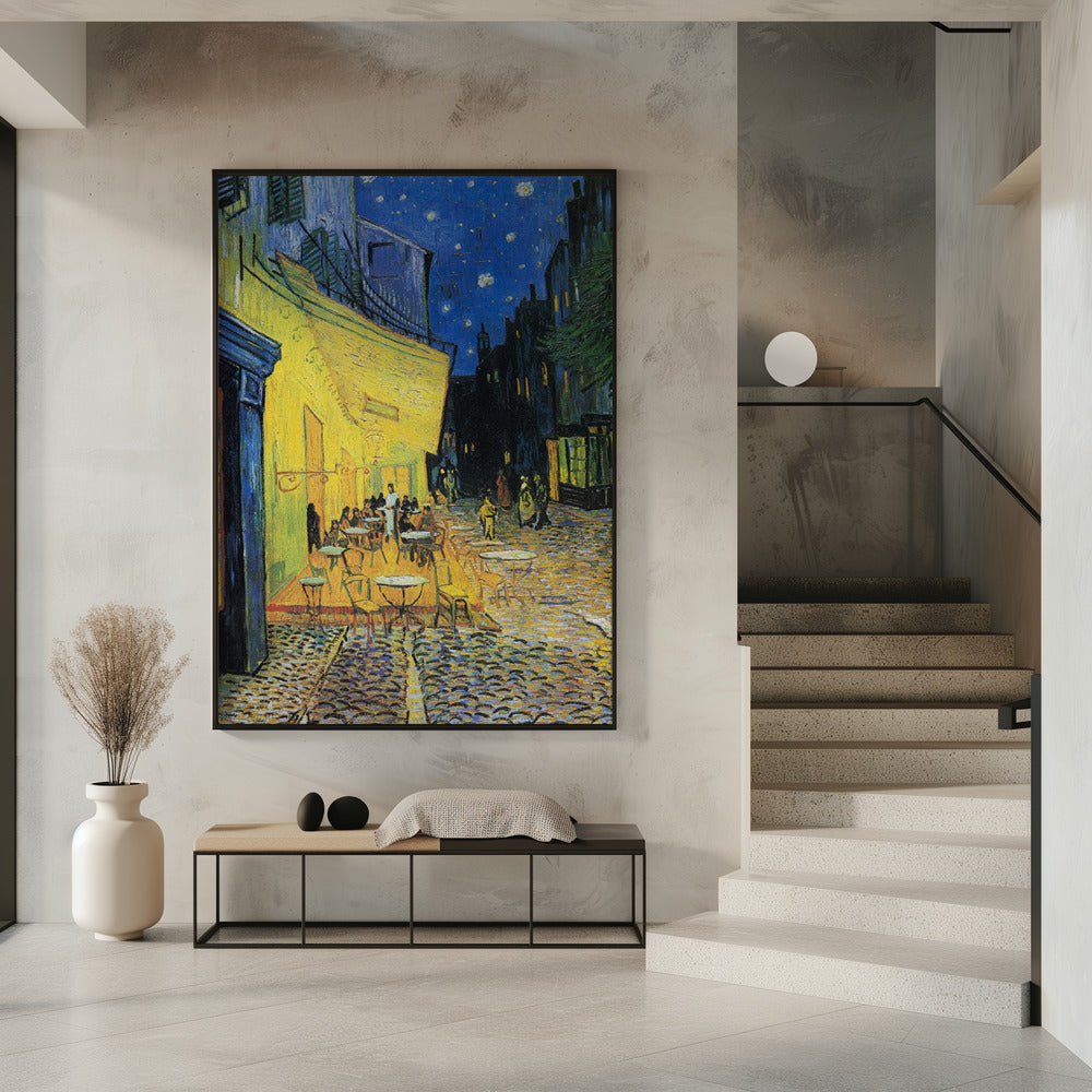 Café Terrace At Night Poster